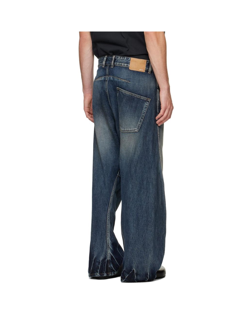 we11done Blue Repair Curve Denim Jeans for men