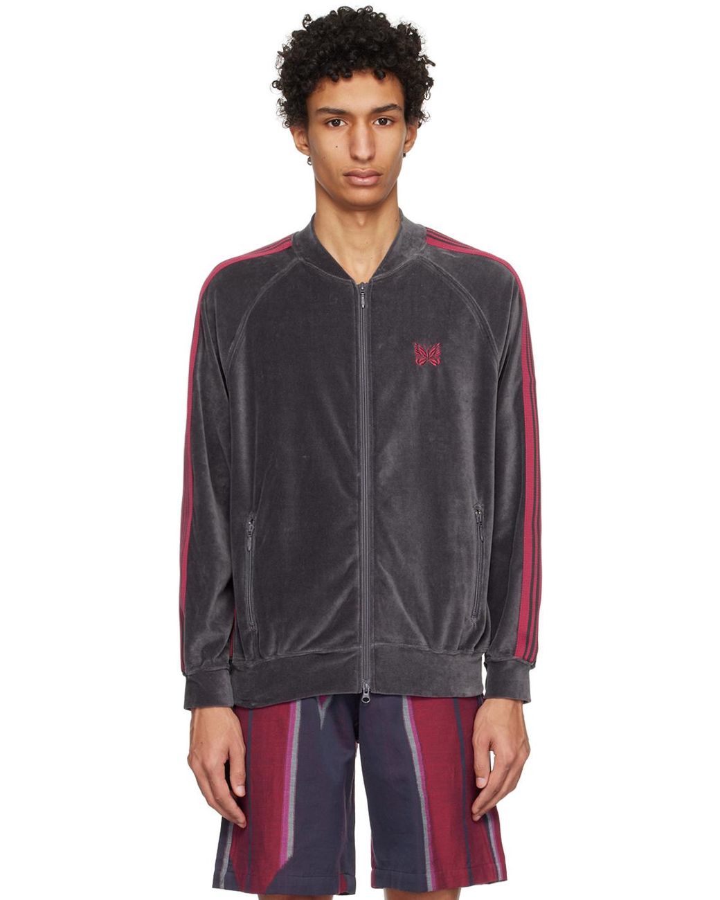 Needles Gray R.c. Track Jacket in Black for Men | Lyst Canada
