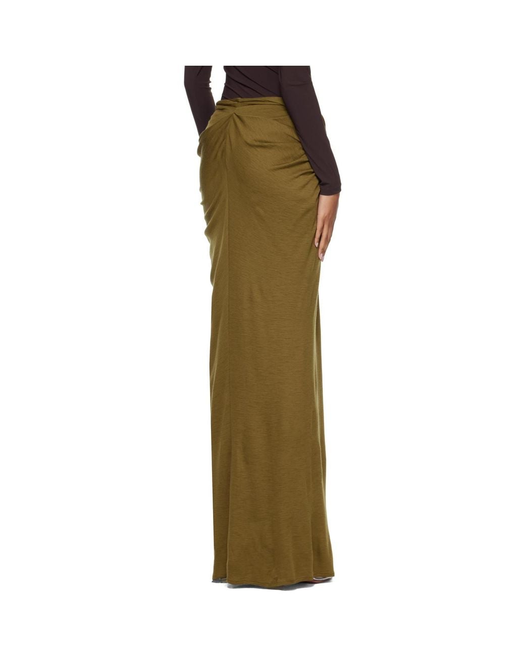 Entire studios Green Interlock Maxi Skirt