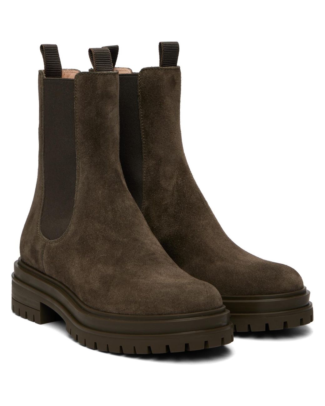 Gianvito Rossi Brown Khaki Chester Boots