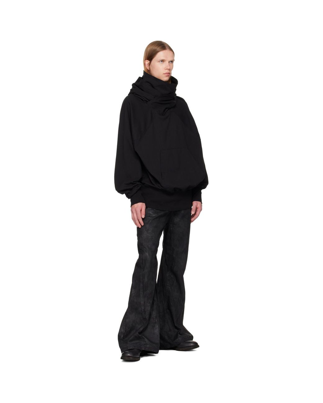 Julius Black Coated Jet Jeans for men