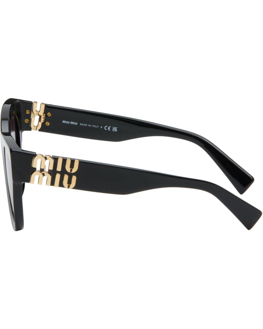 Miu Miu Black Cat-Eye Gradient Sunglasses