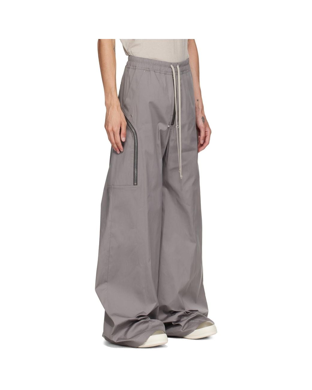 Rick Owens Gray Tower Heizer Belas Cargo Pants for men