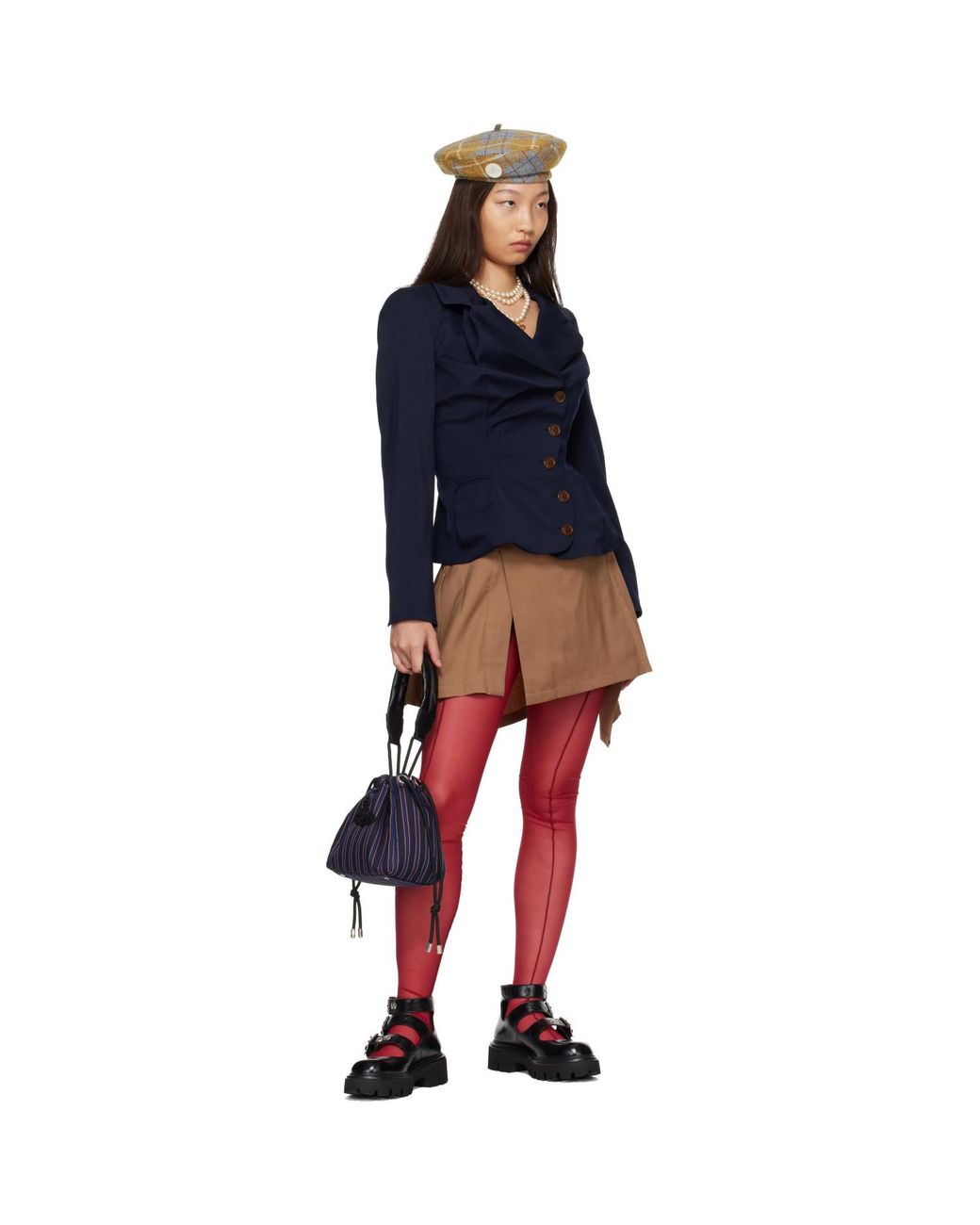 Vivienne Westwood Blue Hilary Small Bucket Bag