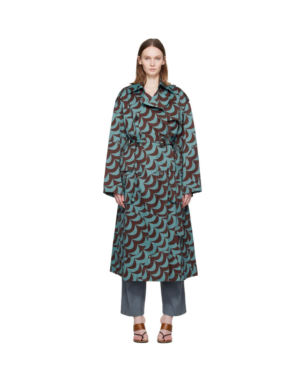 Dries Van Noten Black Double-breasted Trench Coat