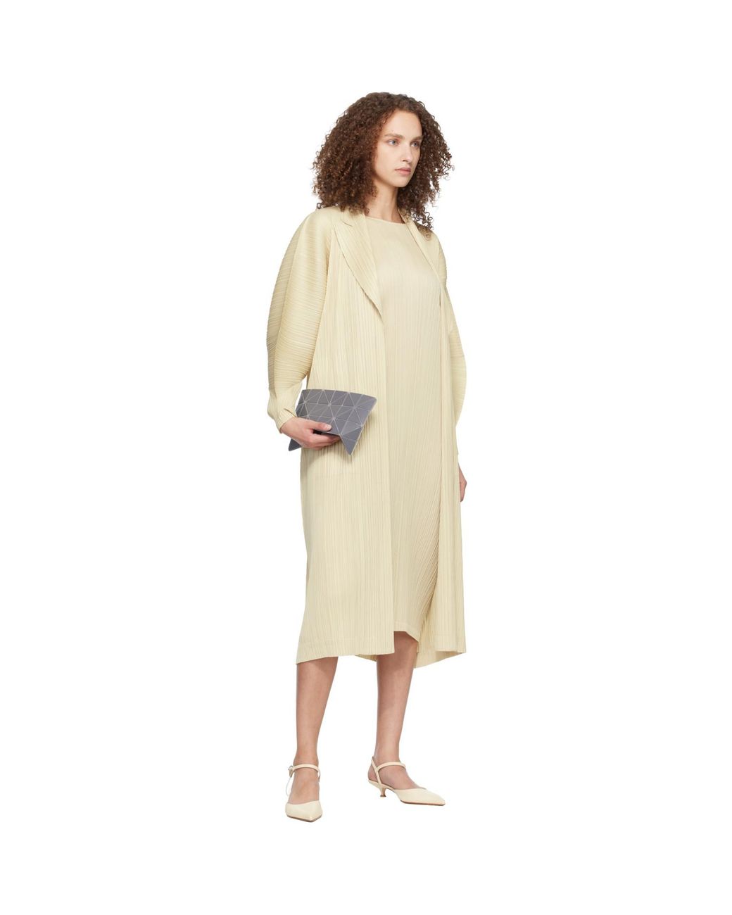 Issey Miyake Gray Lucent W Color Pouch