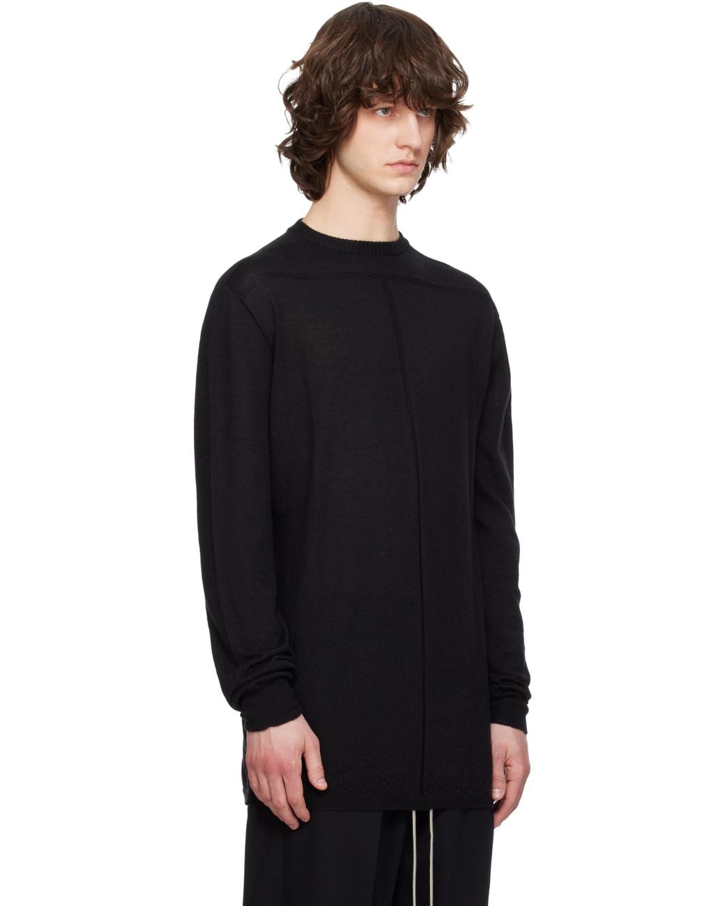 メンズ Rick Owens ブラック Temple Level オーバーサイズ セーター Black