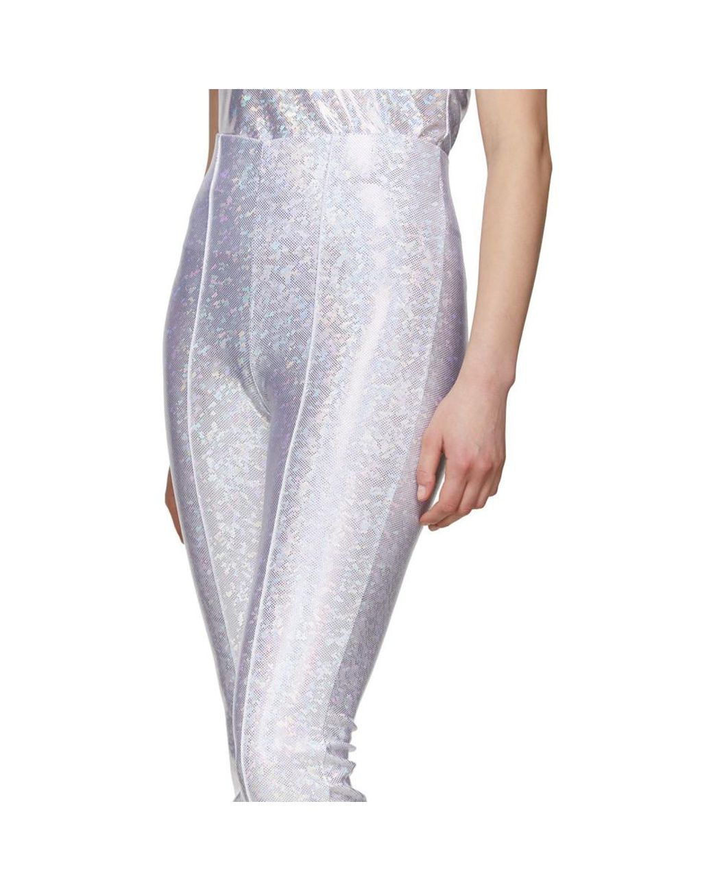 Saks Potts Synthetic Silver Lissi Shimmer Trousers in Metallic | Lyst