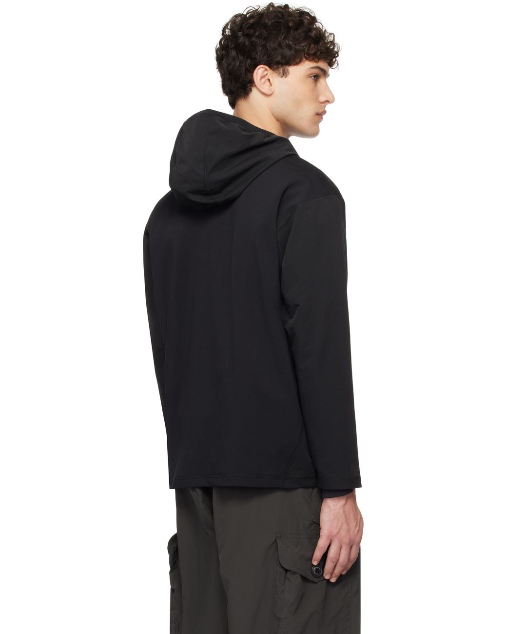 and wander Hybrid Warm Pocket Hoodie Black | Cultizm
