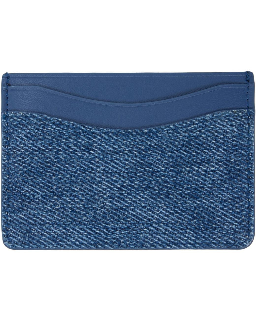 Ganni Blue Bou Denim Card Holder