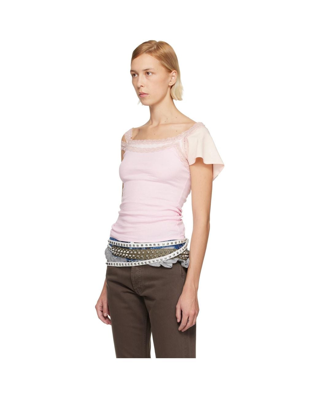 August Barron Pink Double Tank Top