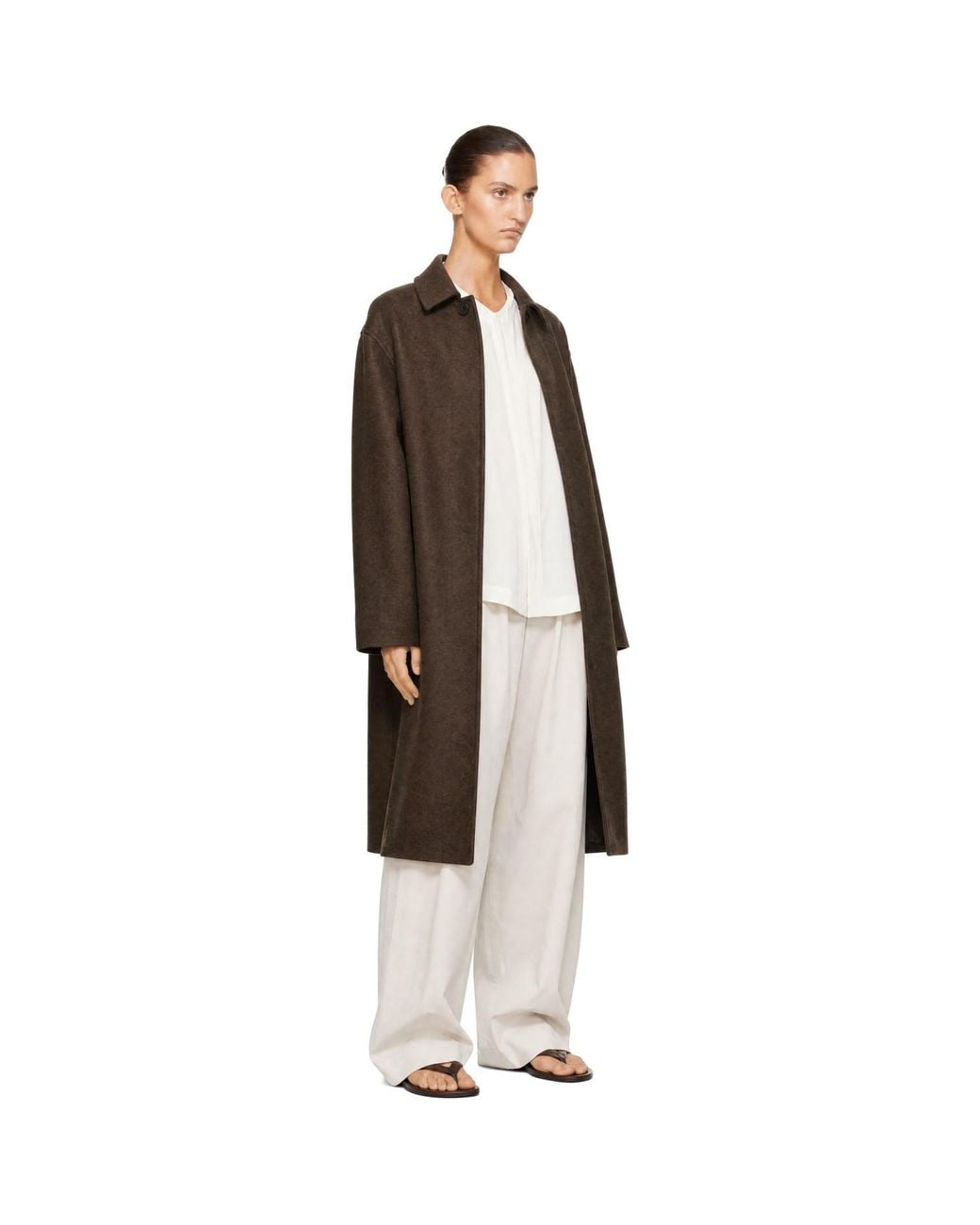 Studio Nicholson Brown Ria Wool Melton Coat