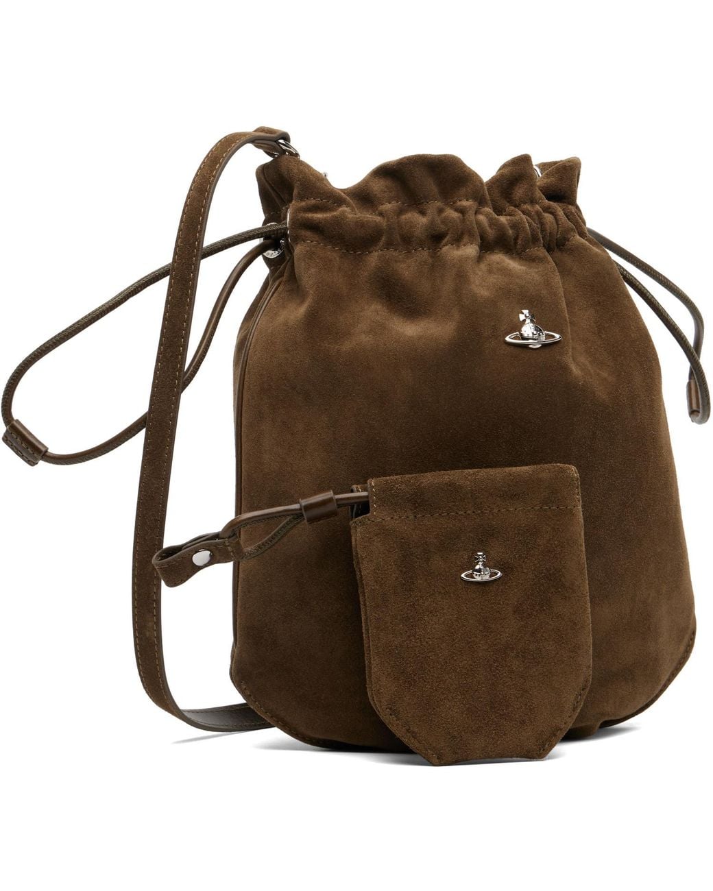 Vivienne Westwood Brown Drawstring Pouch Bag