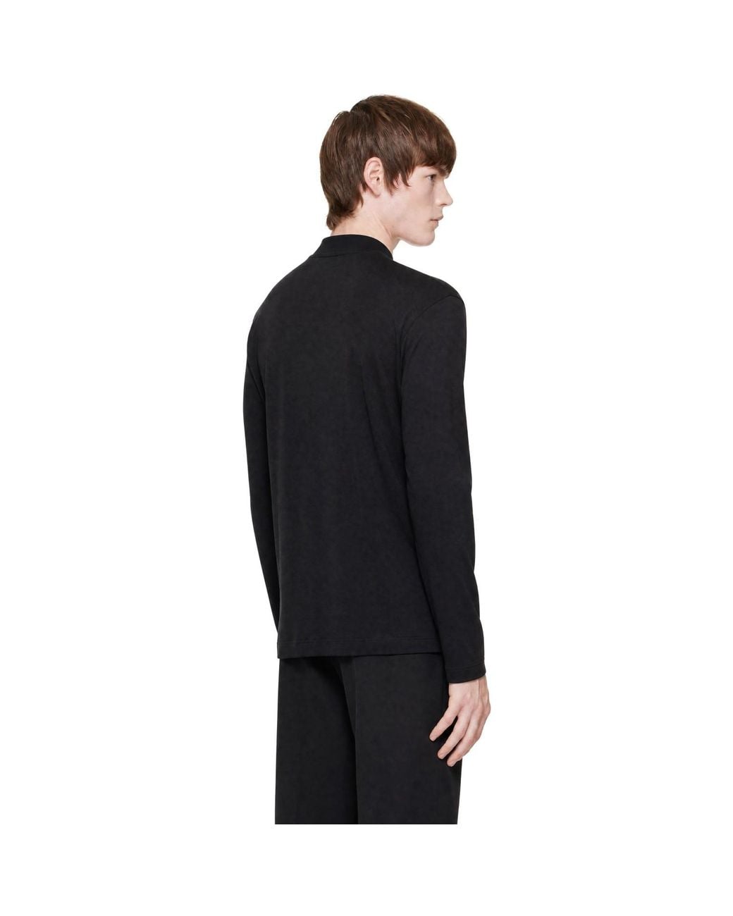 Dries Van Noten Black Long Sleeve T-Shirt for men
