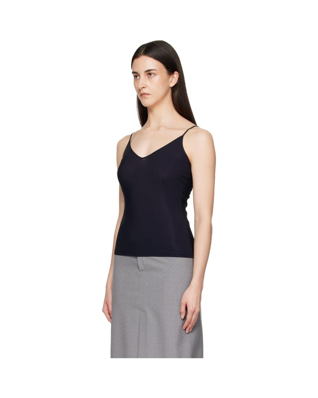 Jil Sander Black Jersey Tank Top