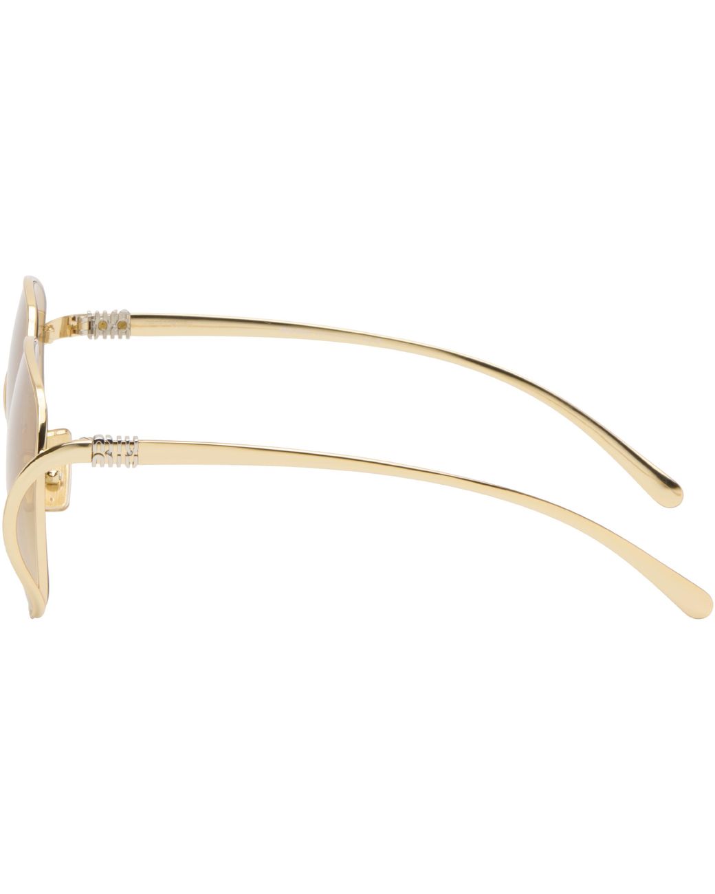 Miu Miu Black Oversized Metal Sunglasses