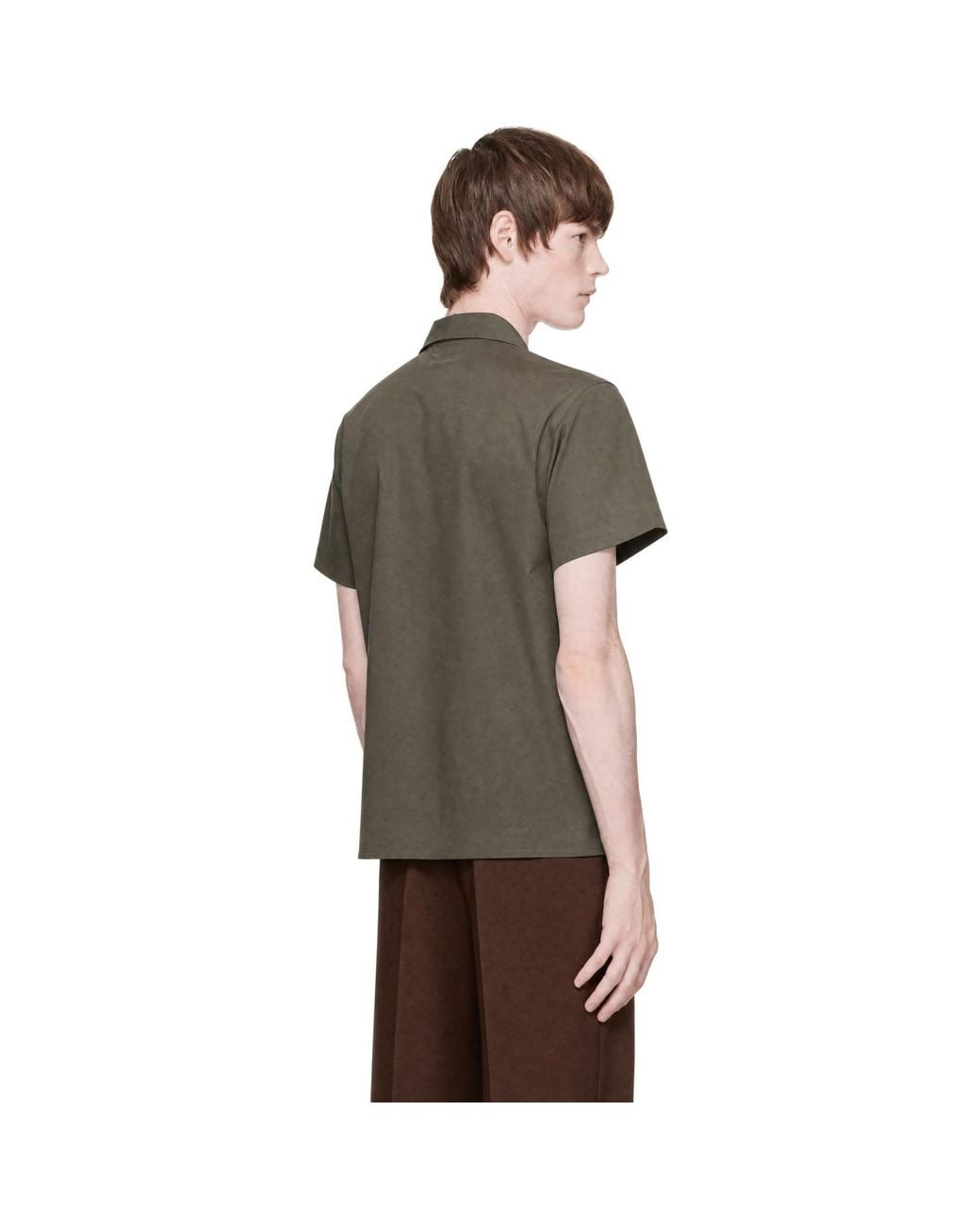 Second/Layer Brown Khaki Avenue Shirt for men