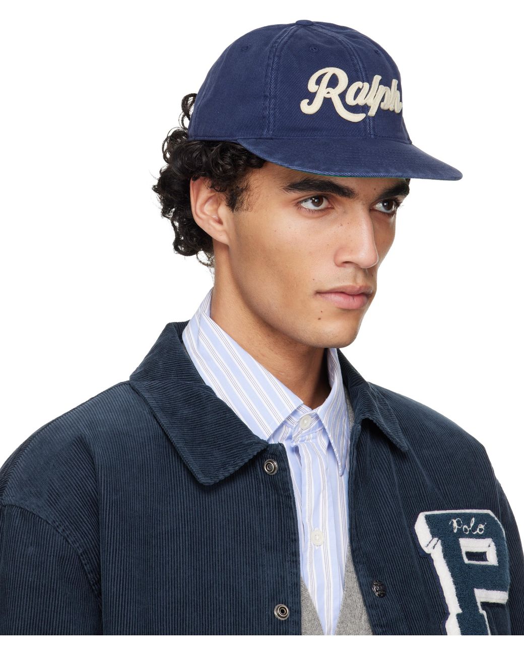 メンズ Polo Ralph Lauren ネイビー 'The Ralph' ロゴ ツイル ベース