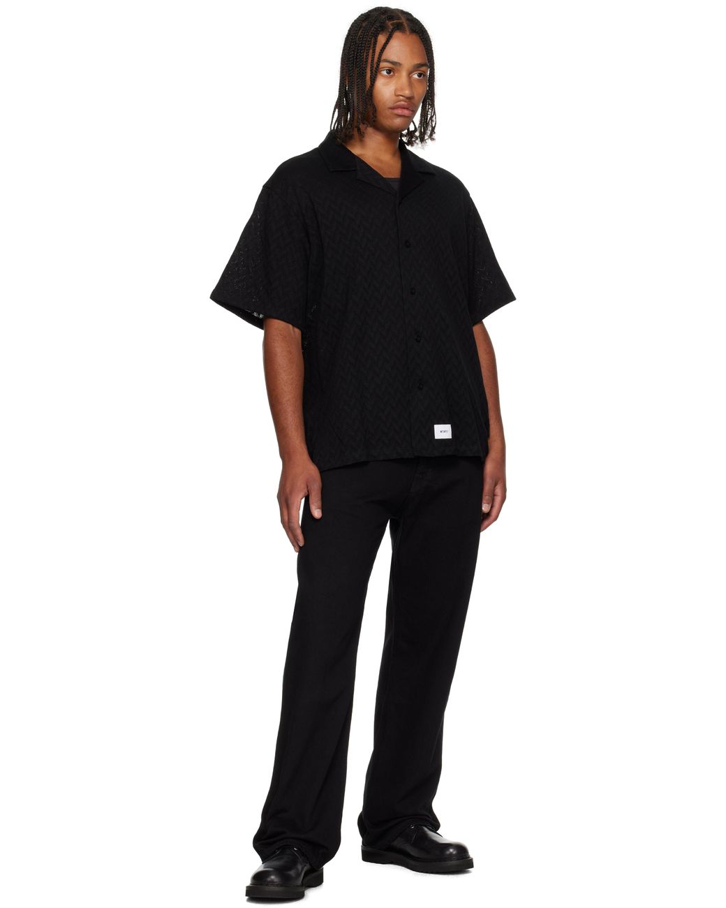 WTAPS Herringbone Shirt in Black for Men | Lyst