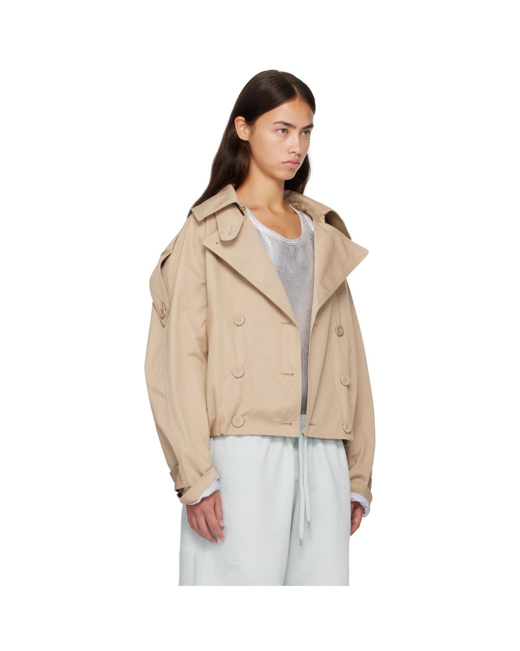 Acne Natural Short Trench Jacket