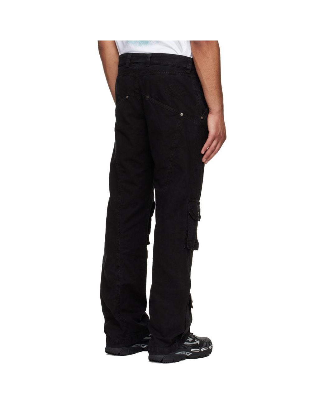 Off-White c/o Virgil Abloh Black Owr Gd Cot Multipkt Relax Cargo Pants for men