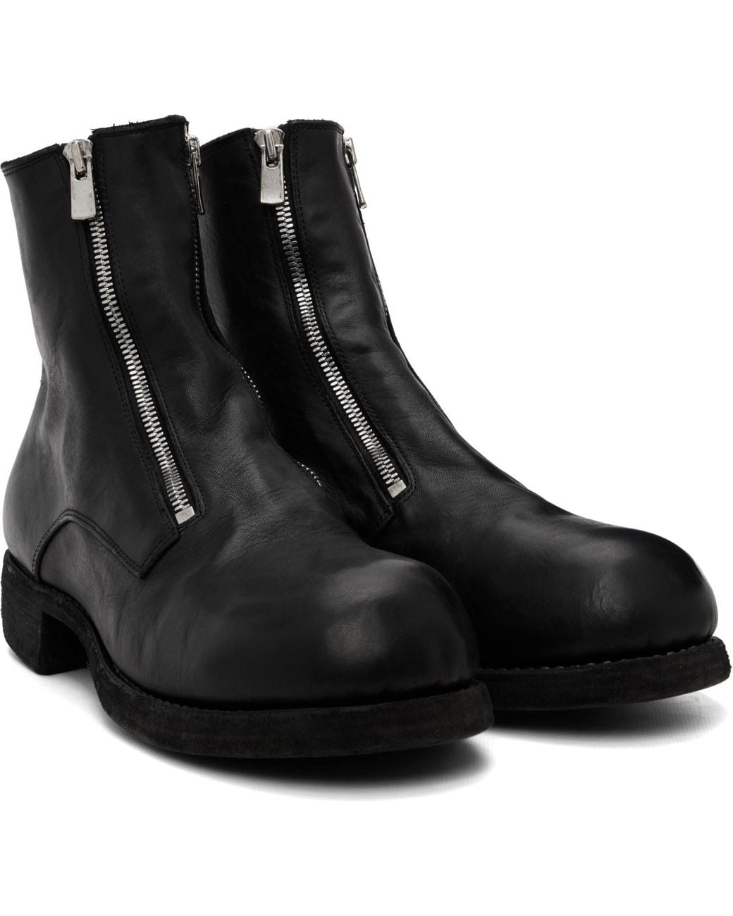 Guidi Black Gr07Fz Zip Up Boots for men