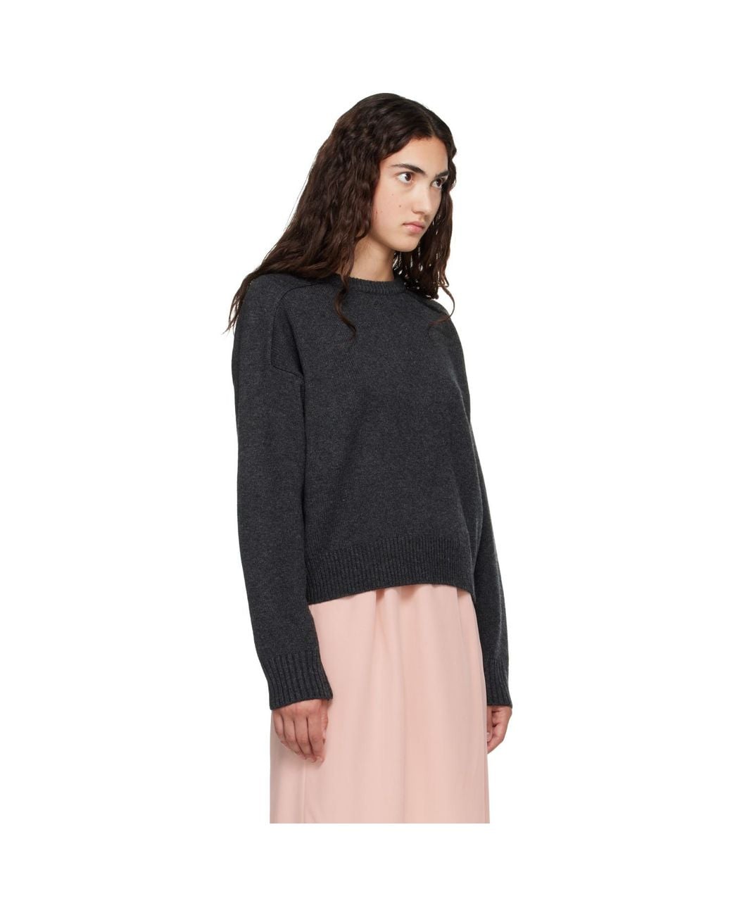 Loulou de Saison Black Breha Wool Cashmere Blend Sweater