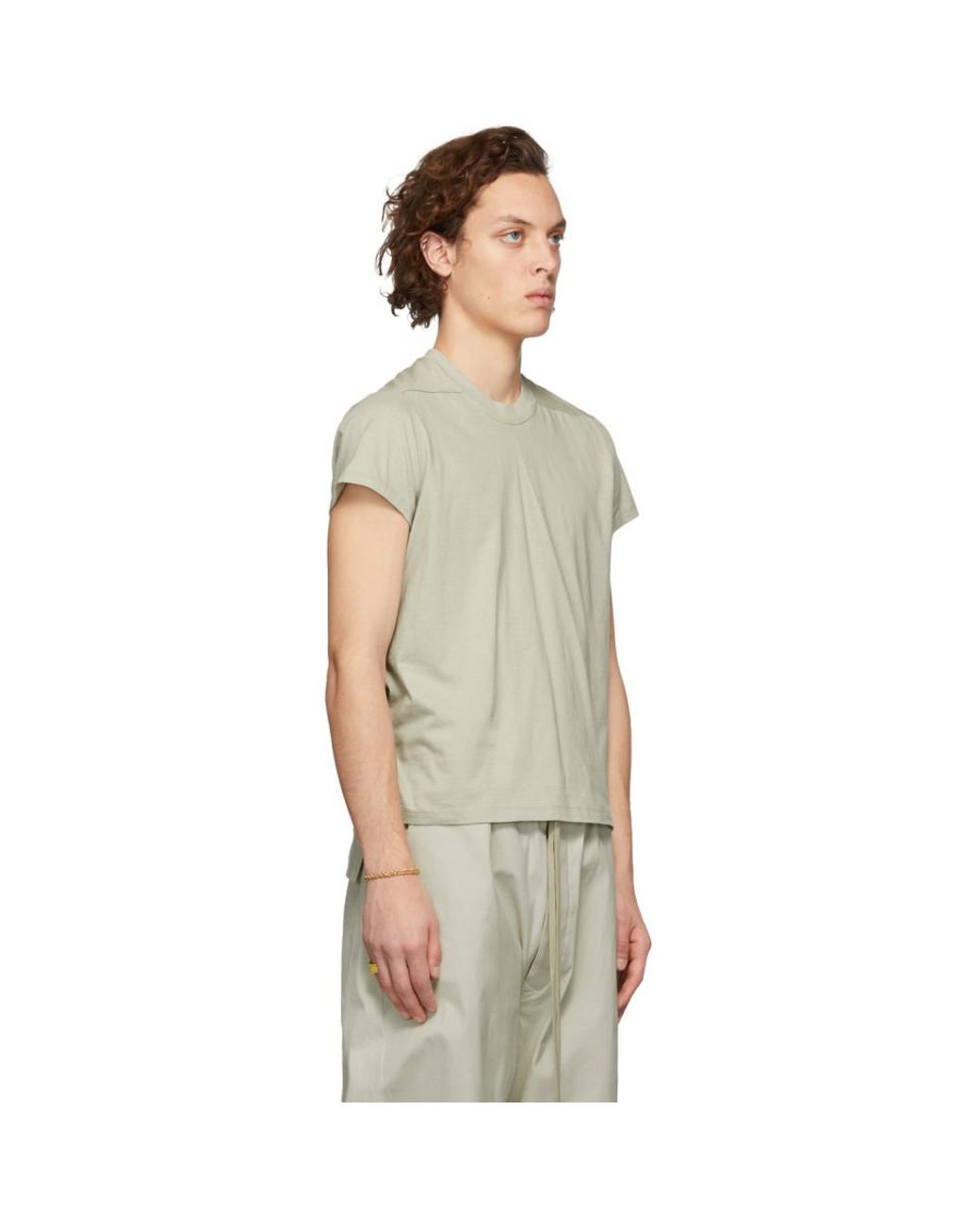 Rick Owens Grey Short Level T-shirt for Men | Lyst