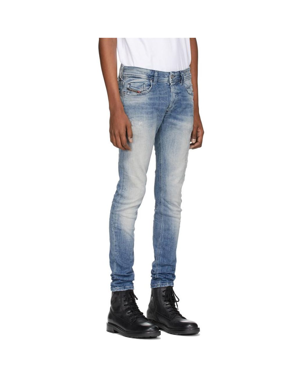 DIESEL Denim Blue Sleenker 0098d Jeans 