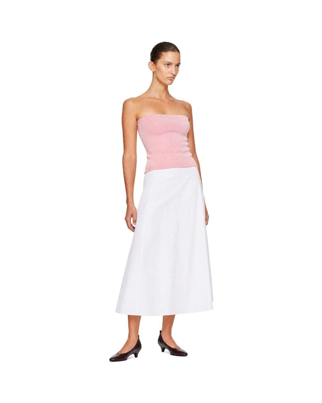 Jacquemus White 'The Triangle' Midi Skirt