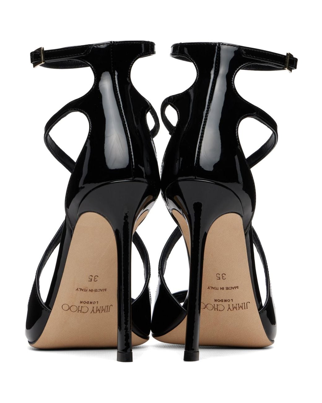 Jimmy Choo Black Azia 95 Heeled Sandals