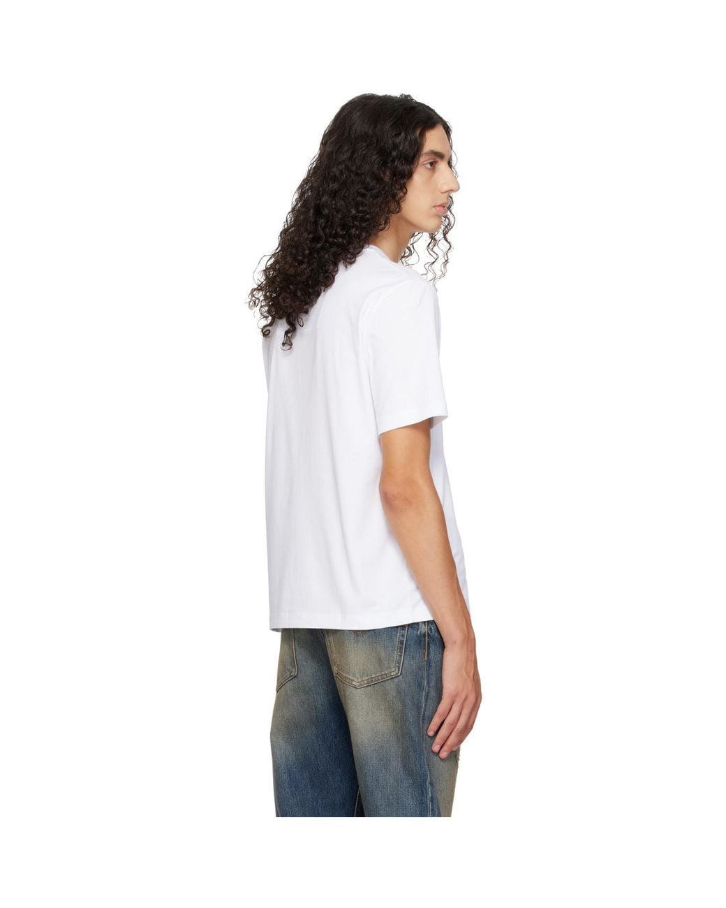 Lanvin White Ribbon T-Shirt for men