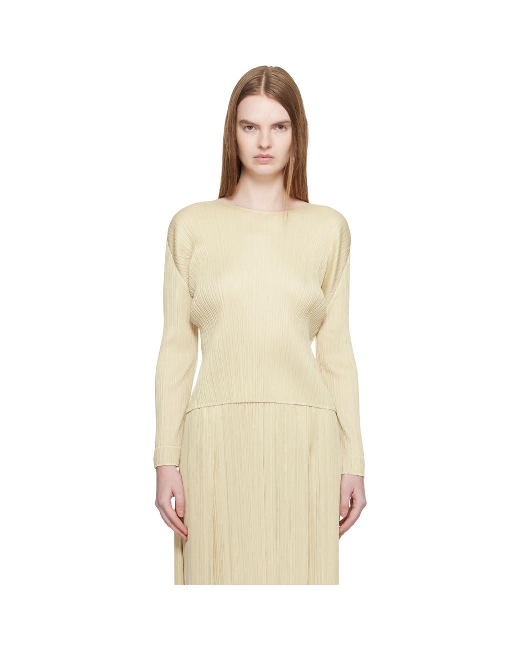 Pleats Please Issey Miyake Natural Monthly Colors December Blouse