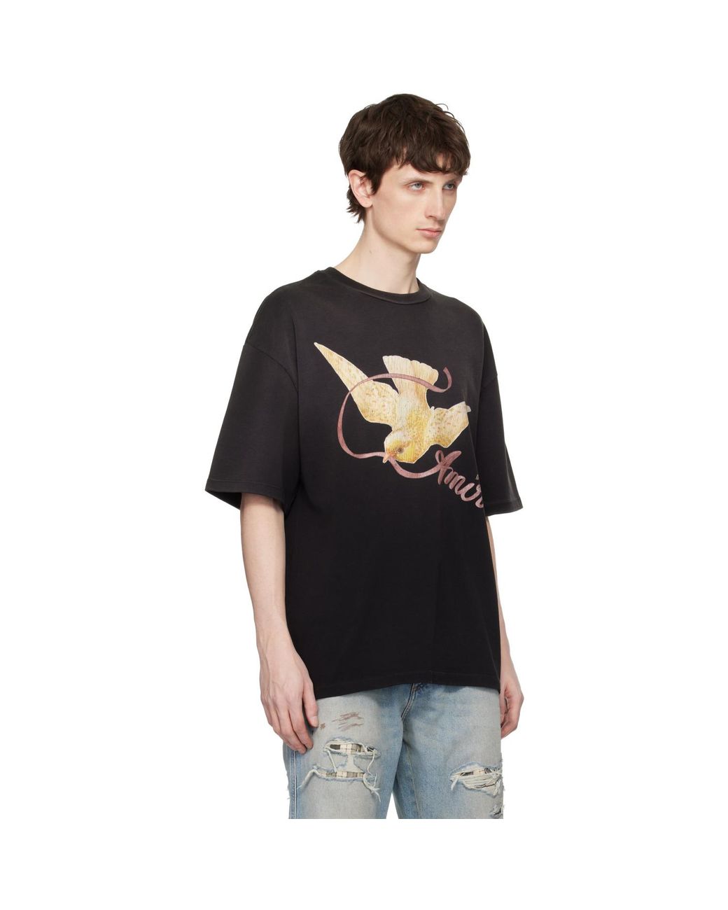 Amiri Black Ribbon' Oversized T-Shirt for men