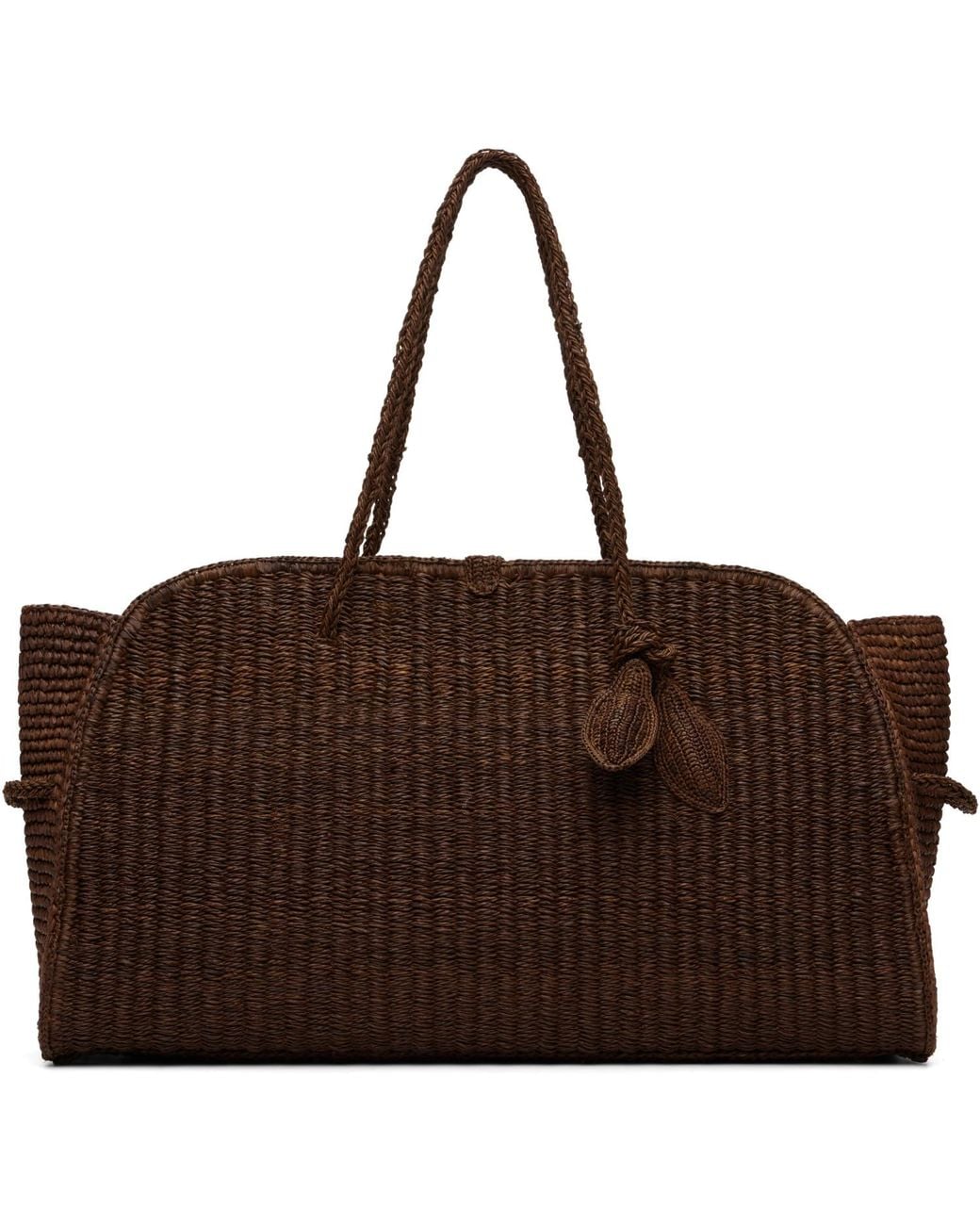 Jacquemus Brown 'The Large Raffia Turismo' Bag
