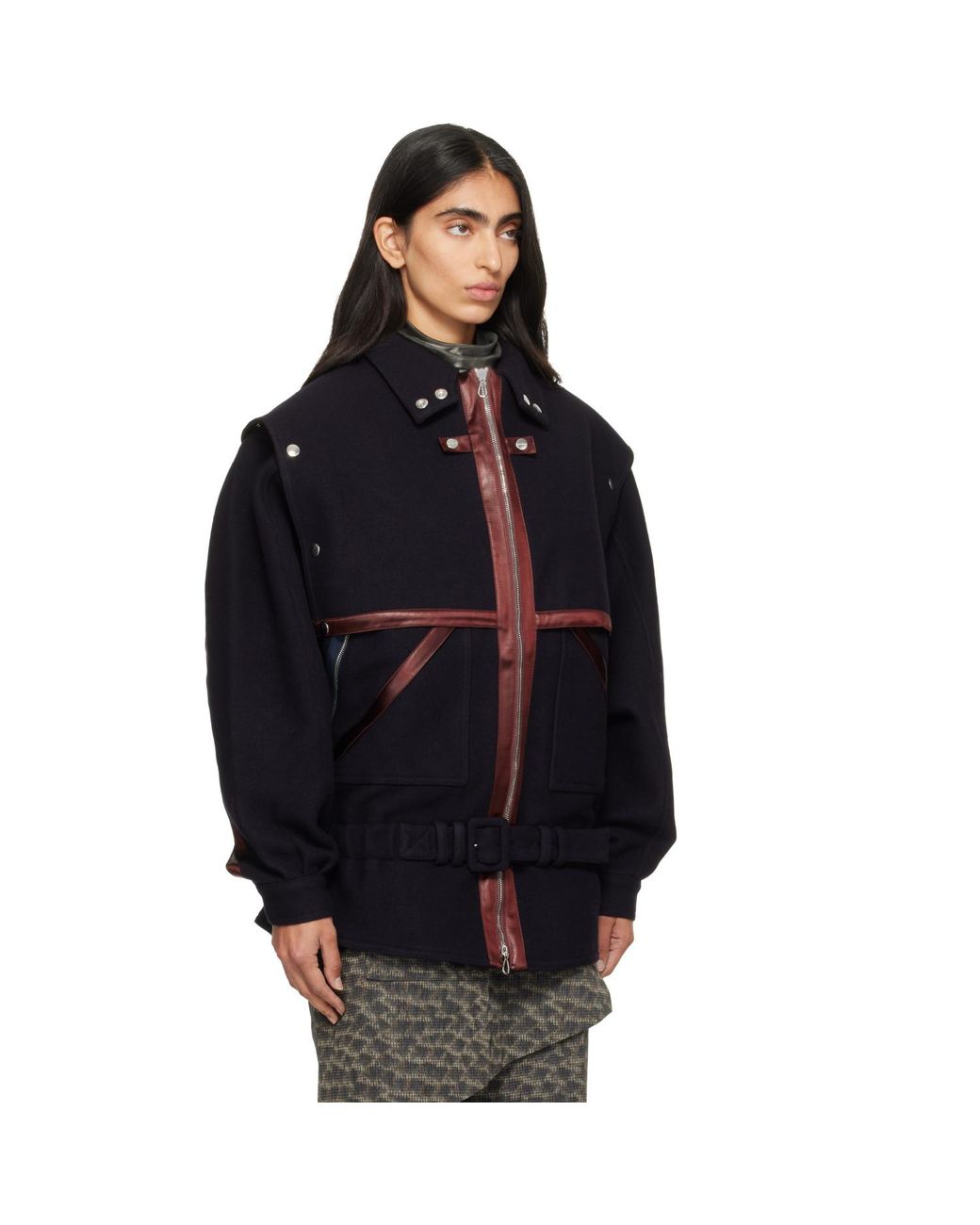 Kiko Kostadinov Black Heron Belted Jacket