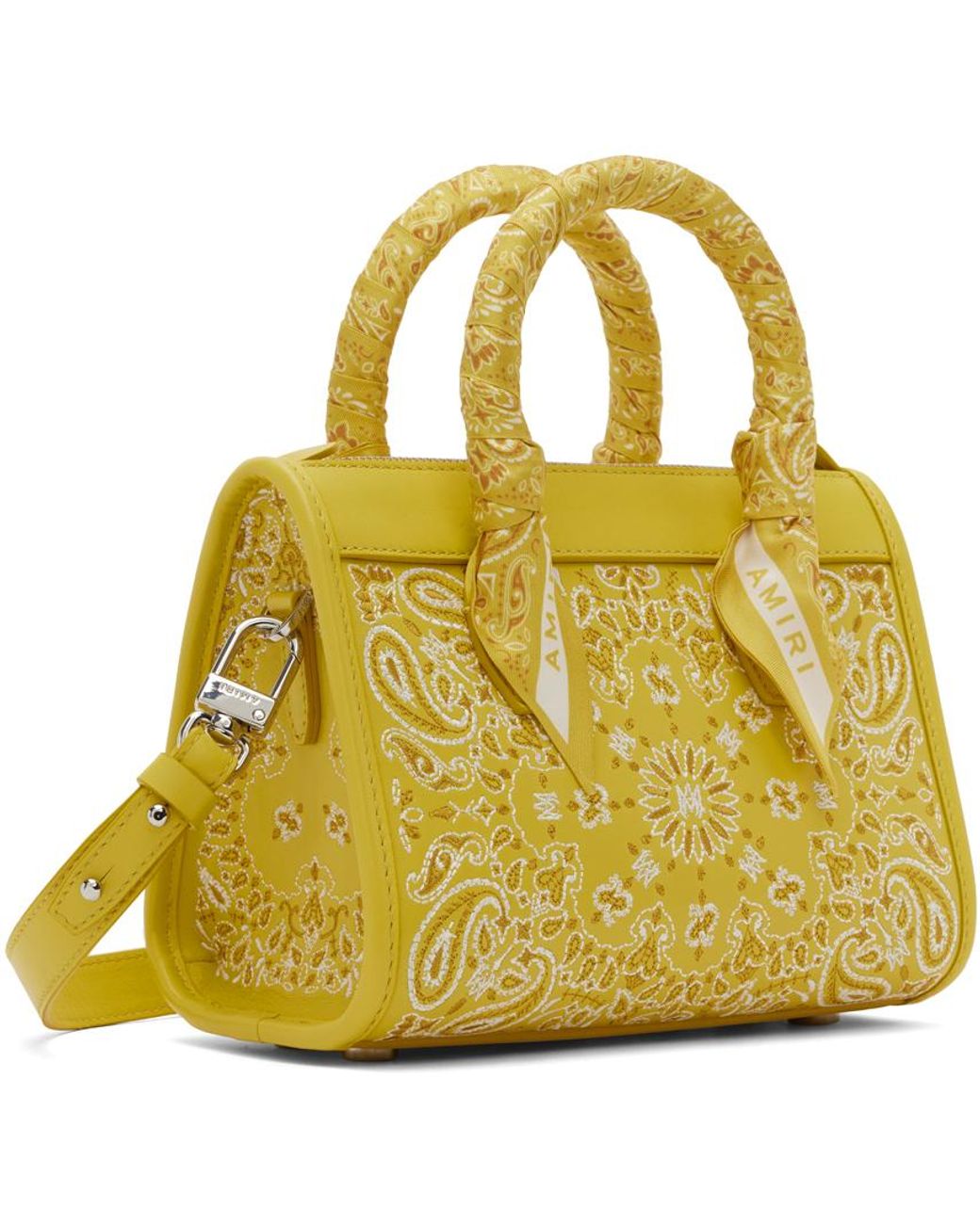Amiri Bandana Micro Triangle Bag in Yellow | Lyst