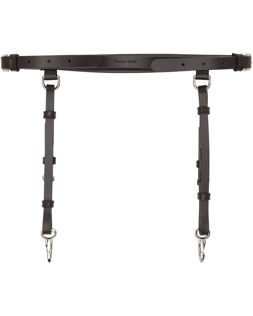 Simone Rocha Black Double Loop Tassel Bridle Belt for men