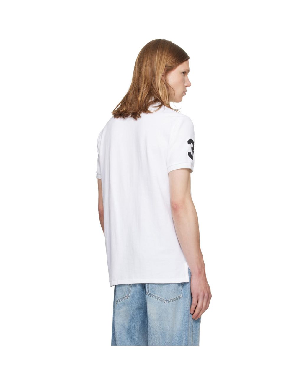 Polo Ralph Lauren White Big Pony Mesh Polo for men