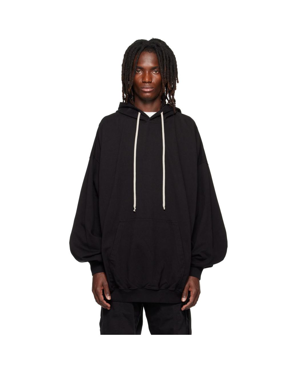 Rick Owens Black Tower Hun Hoodie for men
