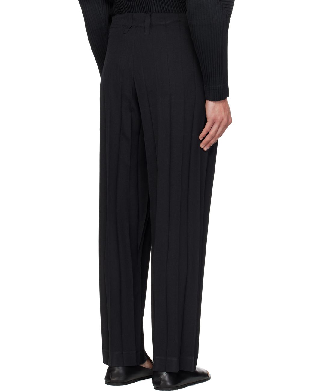 Homme Plissé Issey Miyake Black Edge Ensemble Trousers for men