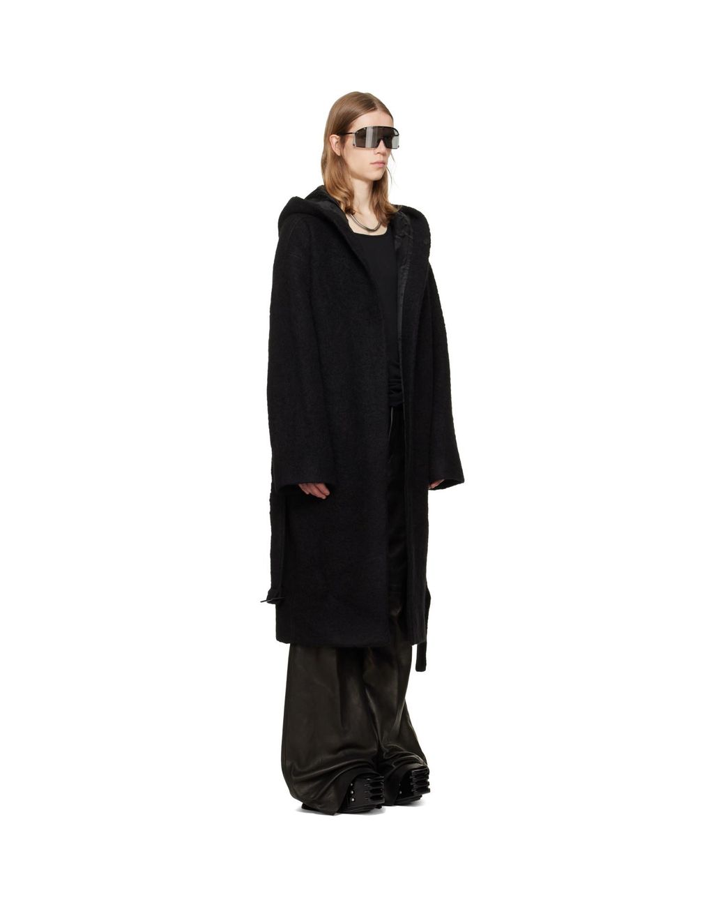 Rick Owens Black Tower Coat for men