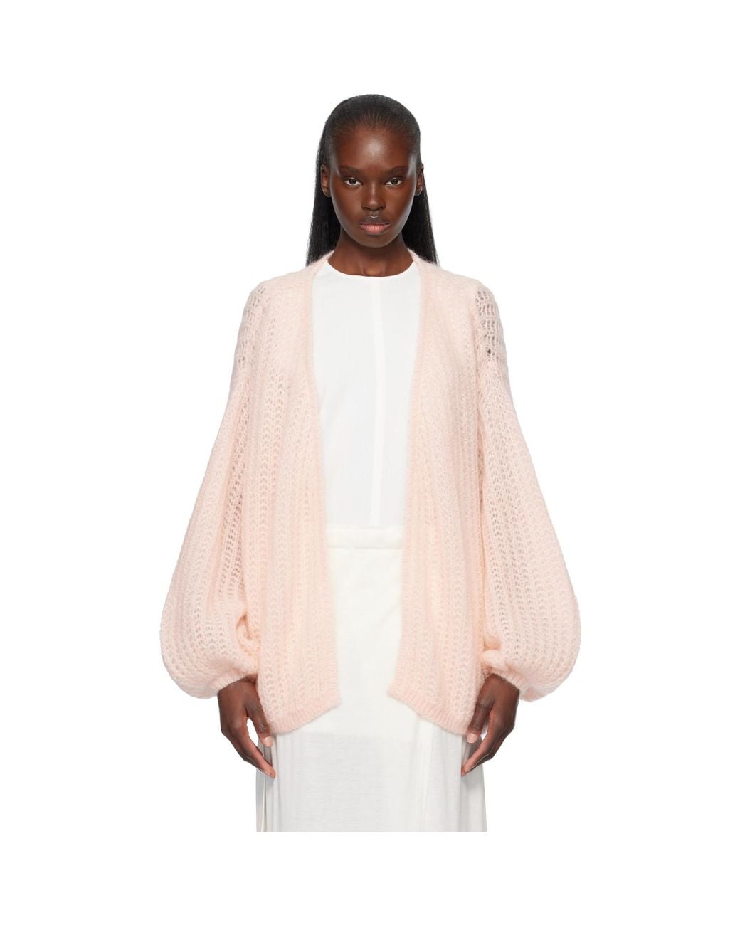 Totême Pink Puffed Cardigan