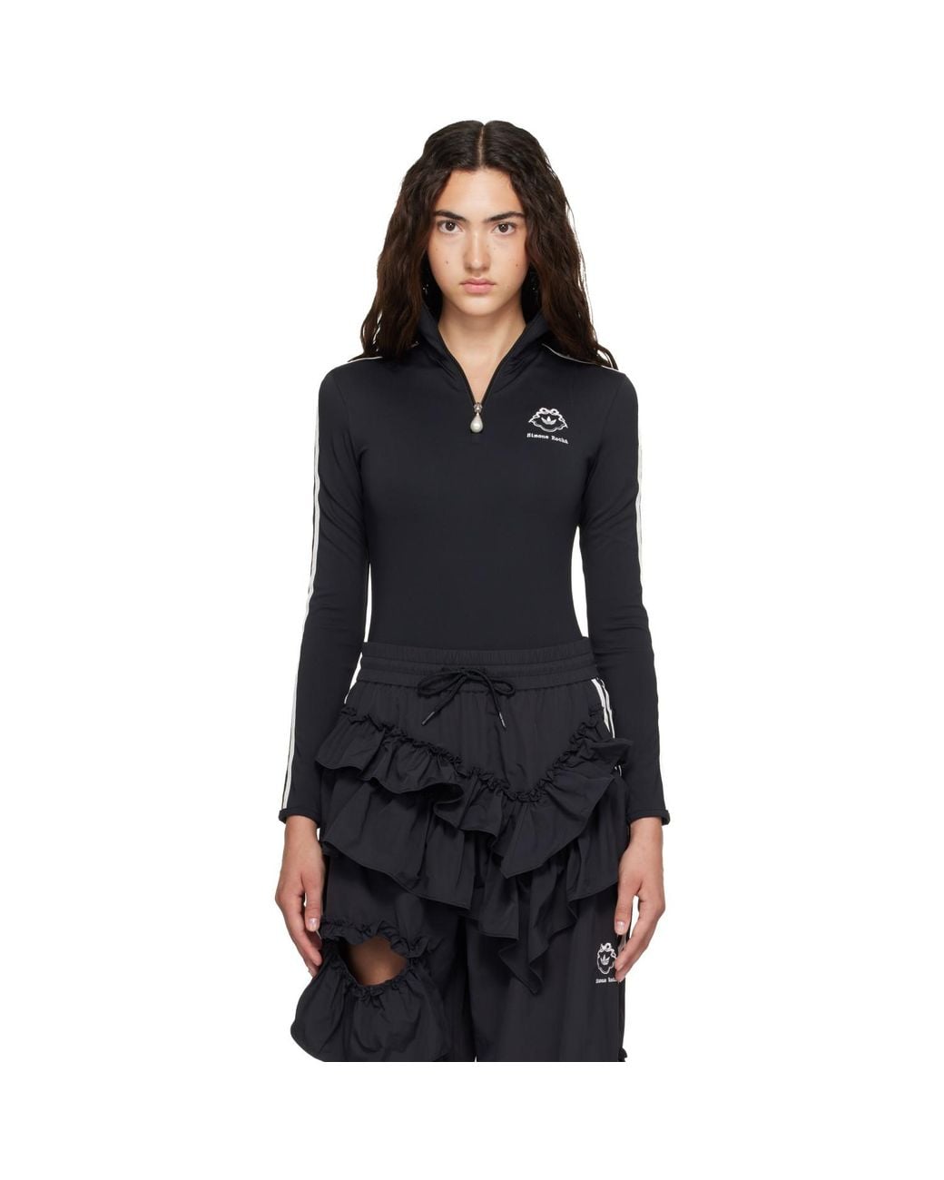 Simone Rocha Black Adidas Originals Edition Bodysuit
