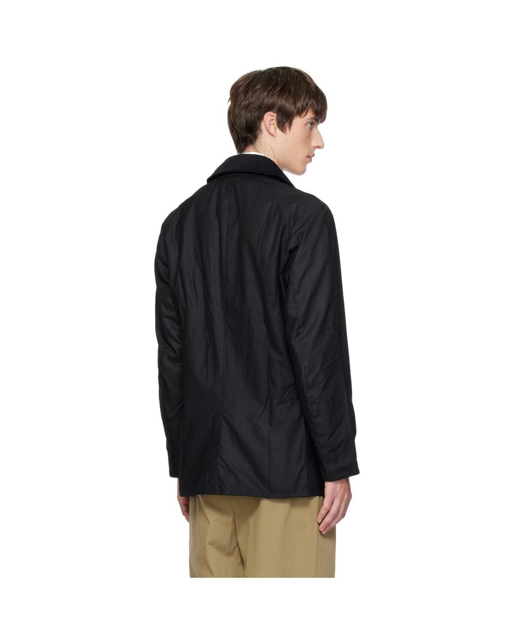 Barbour Black Ashby Waxed Jacket for men