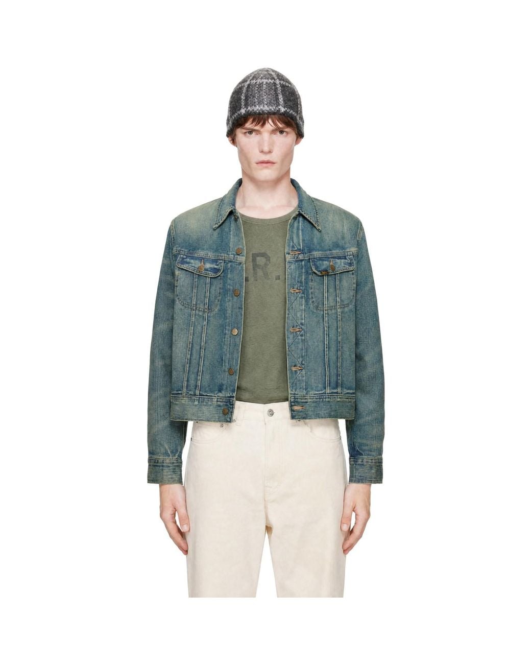 RRL Blue Denim Trucker Jacket for men