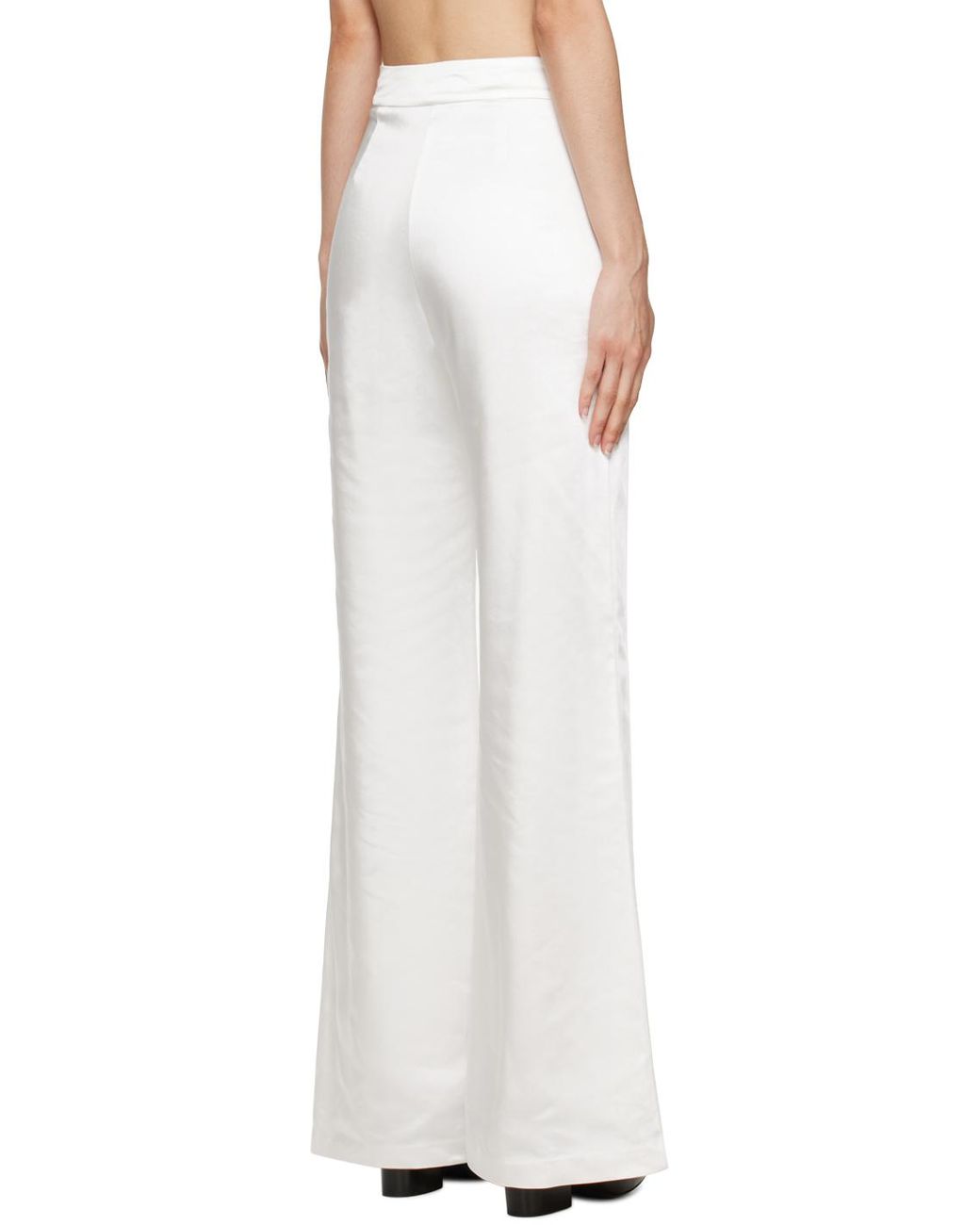 Third Form White Flare Trousers