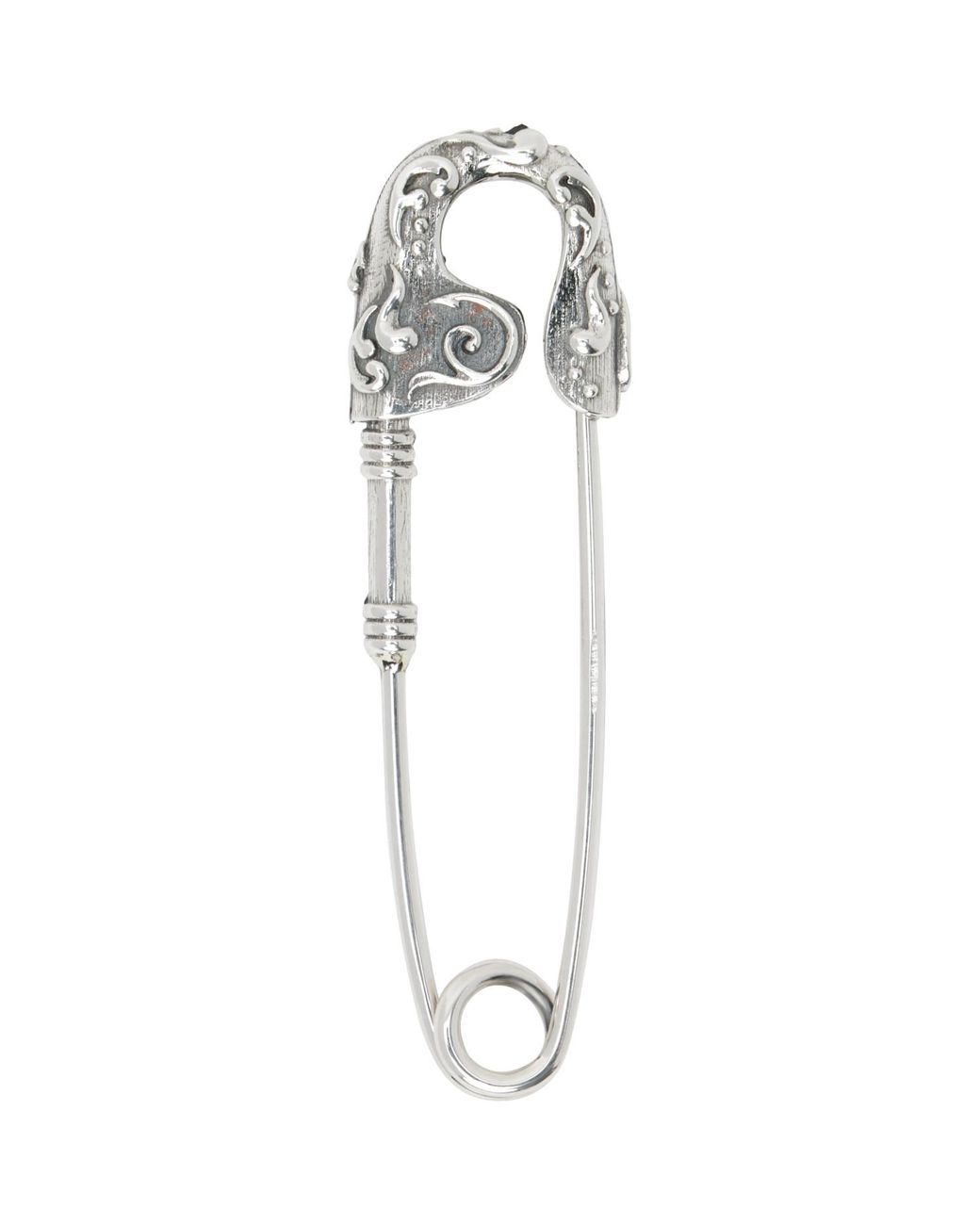Emanuele Bicocchi Metallic Large Pin Earring for men