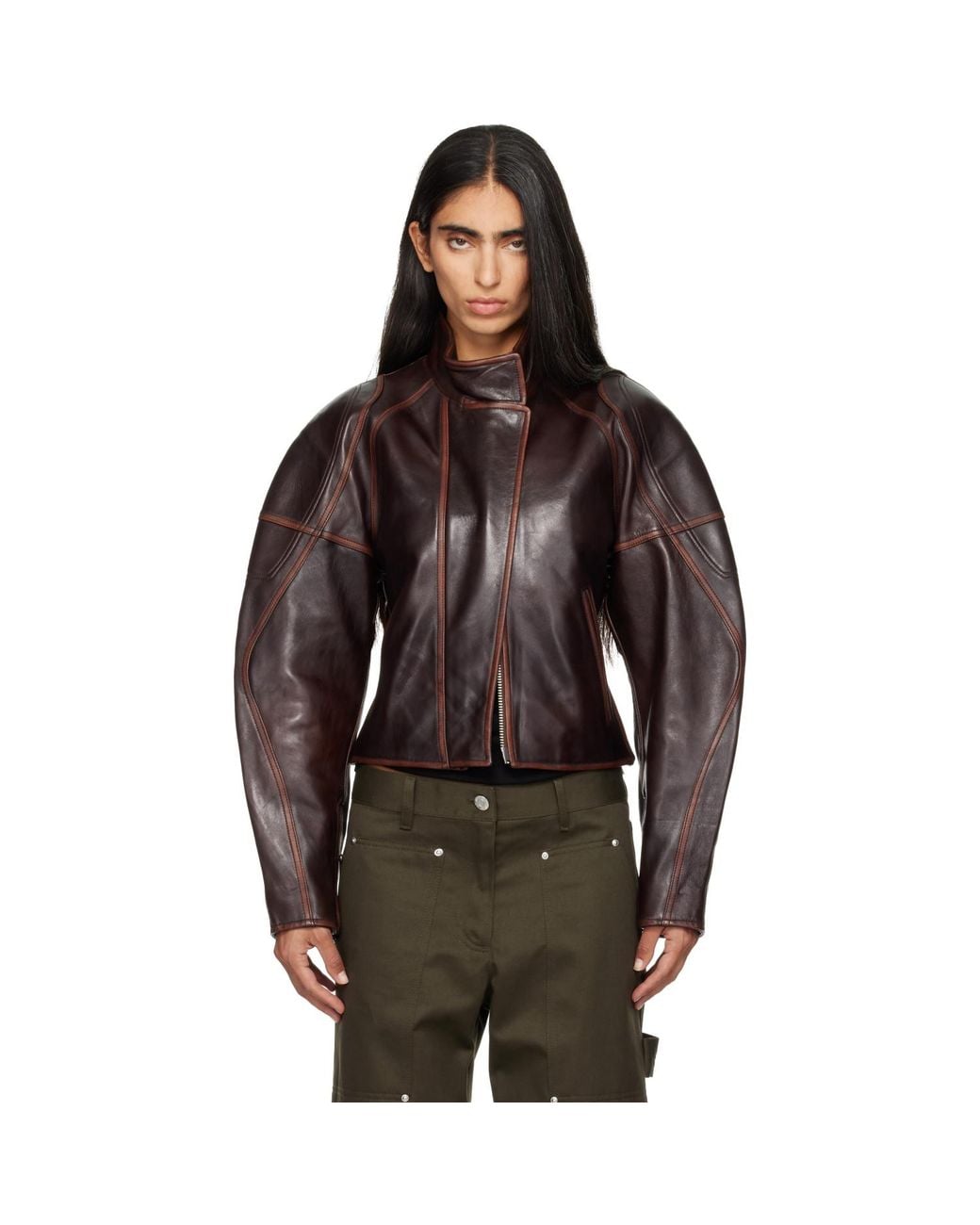 Helmut Lang Brown Saddle Leather Jacket