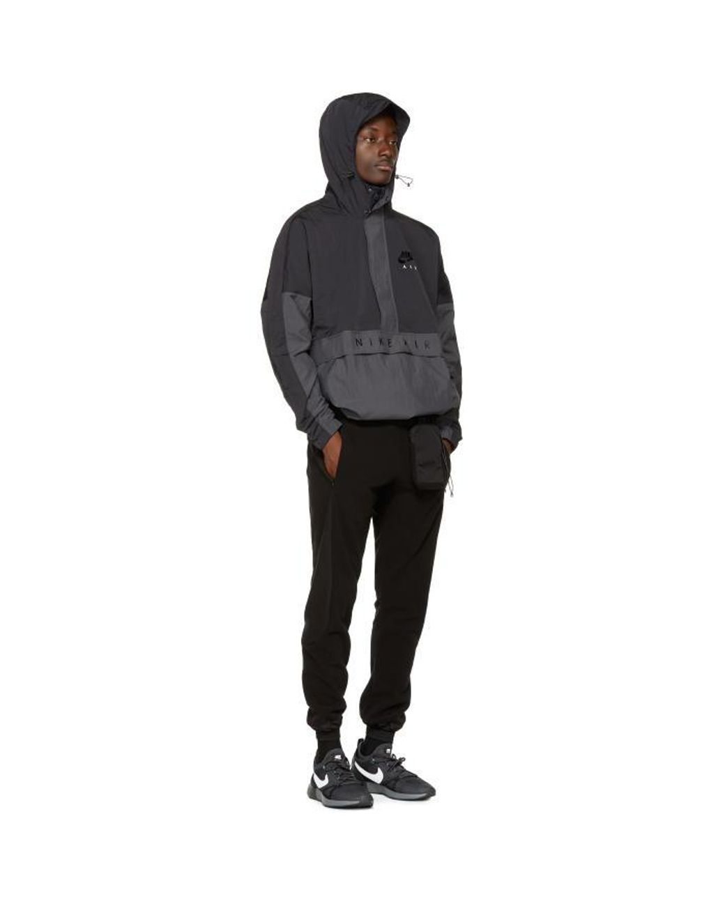 Nike black nsw shop modern hooded jacket